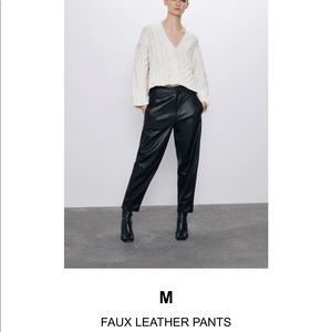 Zara Faux Leather Pants